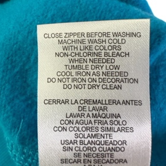 No Brand Label Front Full Zip Drawstring Hood 2 Pocket Teal Hoodie Size XL - Picture 7 of 7